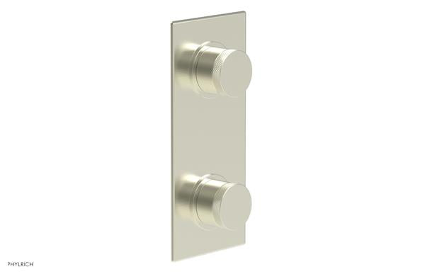 Phylrich - Basic II 1/2 Inch Mini Thermostatic Valve With Volume Control Or Diverter - Knurled Handle Trim Only