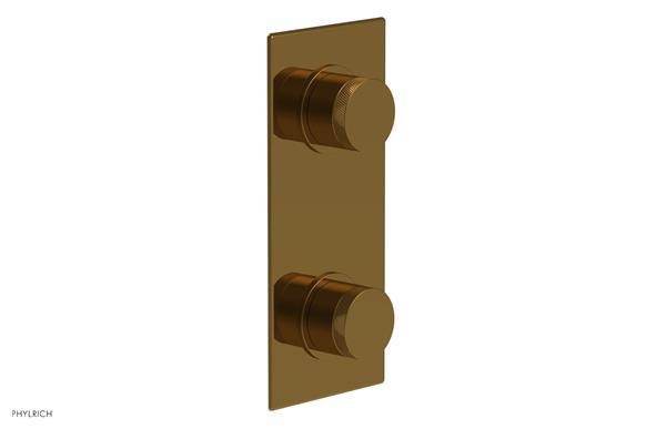 Phylrich - Basic II 1/2 Inch Mini Thermostatic Valve With Volume Control Or Diverter - Knurled Handle Trim Only