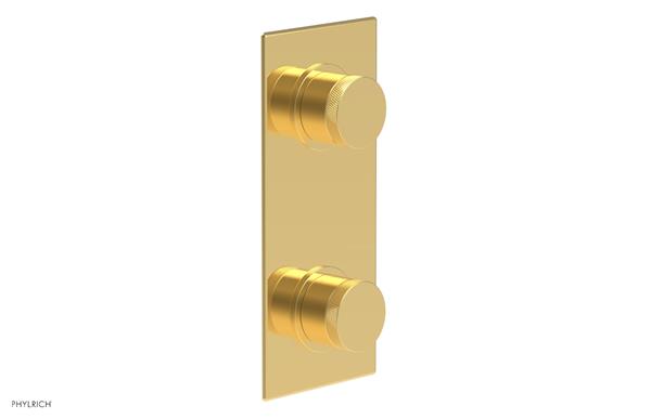 Phylrich - Basic II 1/2 Inch Mini Thermostatic Valve With Volume Control Or Diverter - Knurled Handle Trim Only