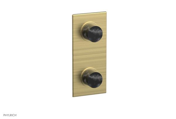 Phylrich - Basic II 1/2 Inch Mini Thermostatic Valve With Volume Control Or Diverter Marble Handle Trim Only
