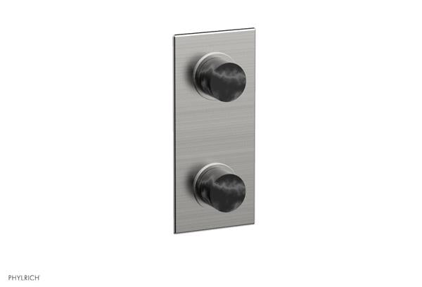Phylrich - Basic II 1/2 Inch Mini Thermostatic Valve With Volume Control Or Diverter Marble Handle Trim Only