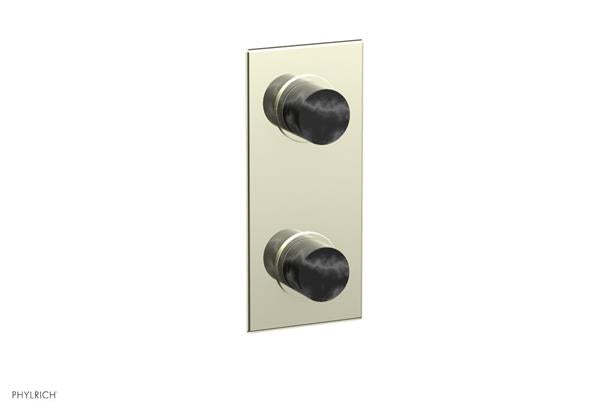 Phylrich - Basic II 1/2 Inch Mini Thermostatic Valve With Volume Control Or Diverter Marble Handle Trim Only