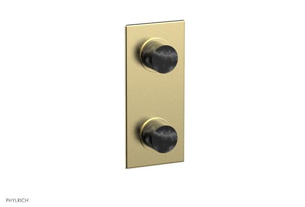 Phylrich - Basic II 1/2 Inch Mini Thermostatic Valve With Volume Control Or Diverter Marble Handle Trim Only