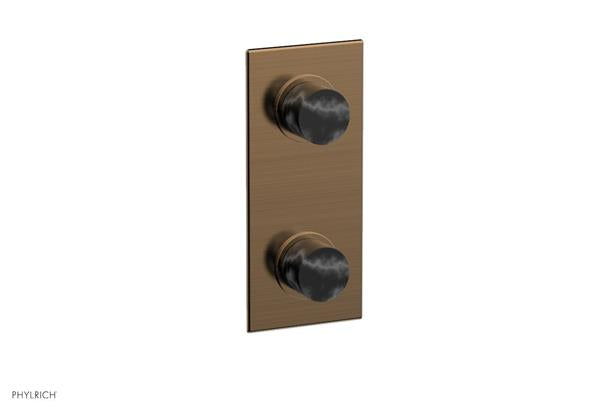 Phylrich - Basic II 1/2 Inch Mini Thermostatic Valve With Volume Control Or Diverter Marble Handle Trim Only