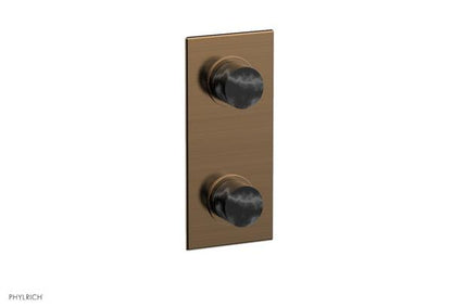 Phylrich - Basic II 1/2 Inch Mini Thermostatic Valve With Volume Control Or Diverter Marble Handle Trim Only