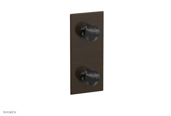 Phylrich - Basic II 1/2 Inch Mini Thermostatic Valve With Volume Control Or Diverter Marble Handle Trim Only