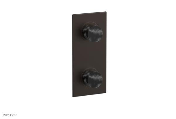 Phylrich - Basic II 1/2 Inch Mini Thermostatic Valve With Volume Control Or Diverter Marble Handle Trim Only