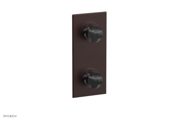 Phylrich - Basic II 1/2 Inch Mini Thermostatic Valve With Volume Control Or Diverter Marble Handle Trim Only