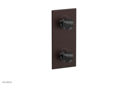 Phylrich - Basic II 1/2 Inch Mini Thermostatic Valve With Volume Control Or Diverter Marble Handle Trim Only