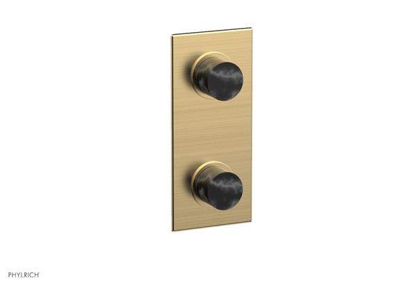Phylrich - Basic II 1/2 Inch Mini Thermostatic Valve With Volume Control Or Diverter Marble Handle Trim Only