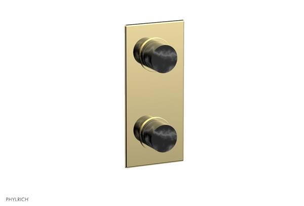 Phylrich - Basic II 1/2 Inch Mini Thermostatic Valve With Volume Control Or Diverter Marble Handle Trim Only