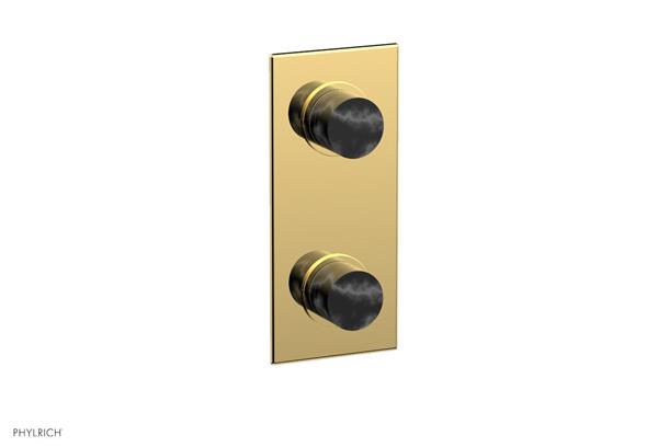 Phylrich - Basic II 1/2 Inch Mini Thermostatic Valve With Volume Control Or Diverter Marble Handle Trim Only