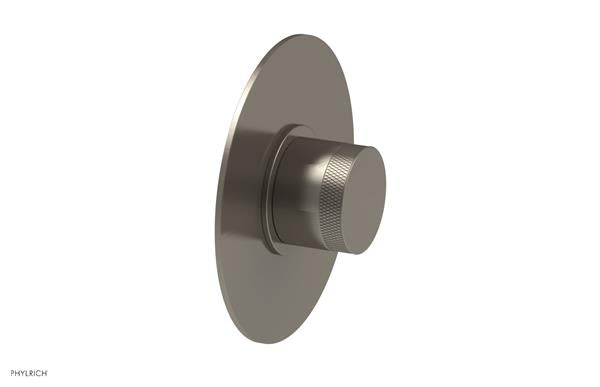 Phylrich - Basic II Mini Thermostatic Shower Trim Only Knurled Handle Round Plate