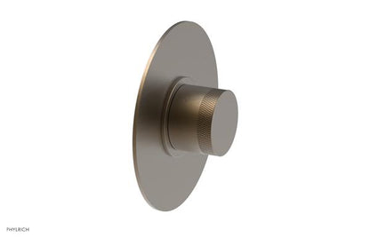 Phylrich - Basic II Mini Thermostatic Shower Trim Only Knurled Handle Round Plate