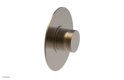 Phylrich - Basic II Mini Thermostatic Shower Trim Only Knurled Handle Round Plate