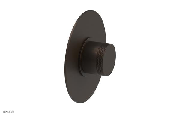Phylrich - Basic II Mini Thermostatic Shower Trim Only Knurled Handle Round Plate