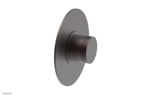 Phylrich - Basic II Mini Thermostatic Shower Trim Only Knurled Handle Round Plate