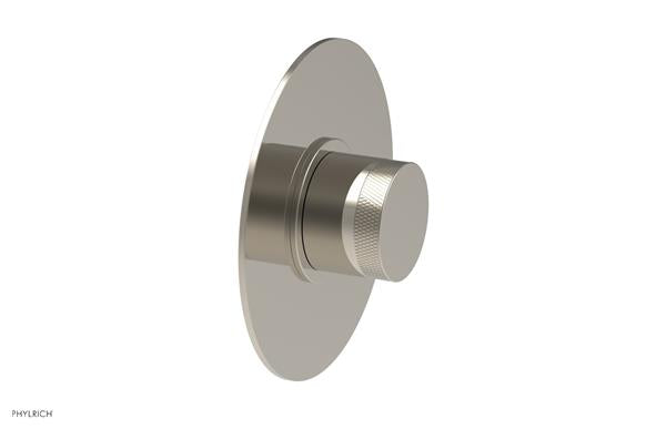 Phylrich - Basic II Mini Thermostatic Shower Trim Only Knurled Handle Round Plate