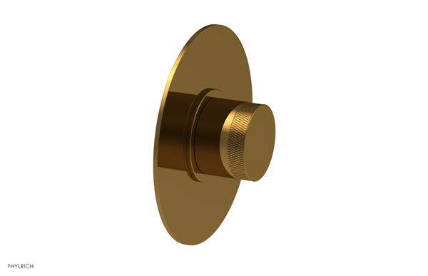 Phylrich - Basic II Mini Thermostatic Shower Trim Only Knurled Handle Round Plate