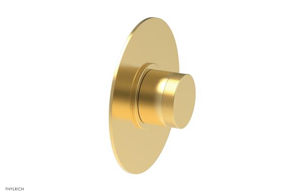 Phylrich - Basic II Mini Thermostatic Shower Trim Only Knurled Handle Round Plate