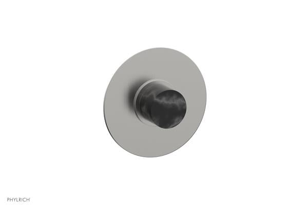 Phylrich - Basic II Mini Thermostatic Shower Trim Only Marble Handle Round Plate