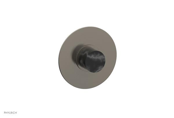 Phylrich - Basic II Mini Thermostatic Shower Trim Only Marble Handle Round Plate