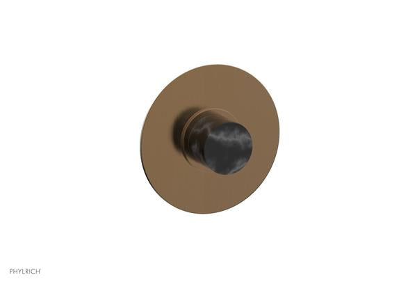 Phylrich - Basic II Mini Thermostatic Shower Trim Only Marble Handle Round Plate