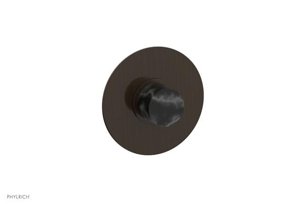 Phylrich - Basic II Mini Thermostatic Shower Trim Only Marble Handle Round Plate