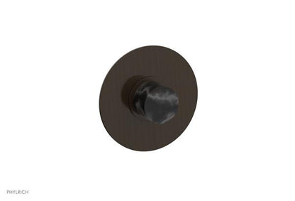 Phylrich - Basic II Mini Thermostatic Shower Trim Only Marble Handle Round Plate