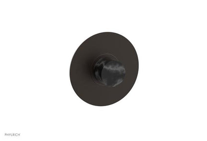 Phylrich - Basic II Mini Thermostatic Shower Trim Only Marble Handle Round Plate
