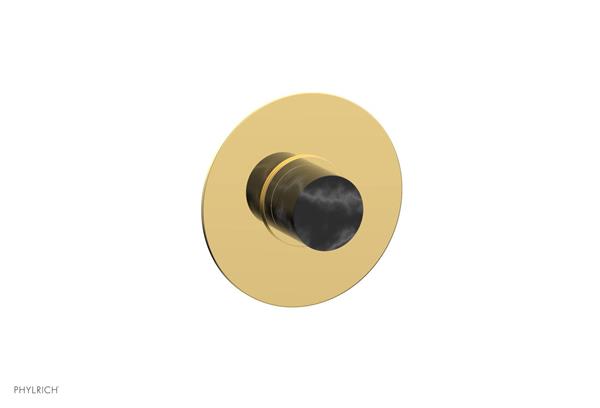 Phylrich - Basic II Mini Thermostatic Shower Trim Only Marble Handle Round Plate