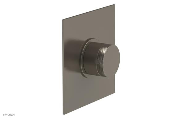Phylrich - Basic II Mini Thermostatic Shower Trim Only Knurled Handle Square Plate