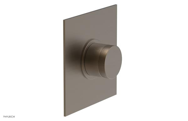 Phylrich - Basic II Mini Thermostatic Shower Trim Only Knurled Handle Square Plate