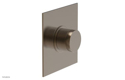 Phylrich - Basic II Mini Thermostatic Shower Trim Only Knurled Handle Square Plate