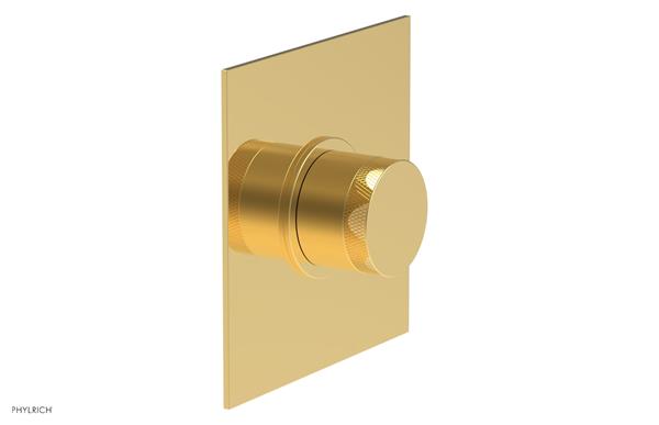 Phylrich - Basic II Mini Thermostatic Shower Trim Only Knurled Handle Square Plate