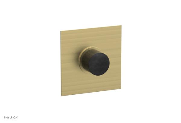 Phylrich - Basic II Mini Thermostatic Shower Trim Only Marble Handle Square Plate