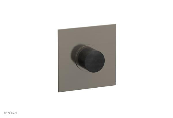 Phylrich - Basic II Mini Thermostatic Shower Trim Only Marble Handle Square Plate