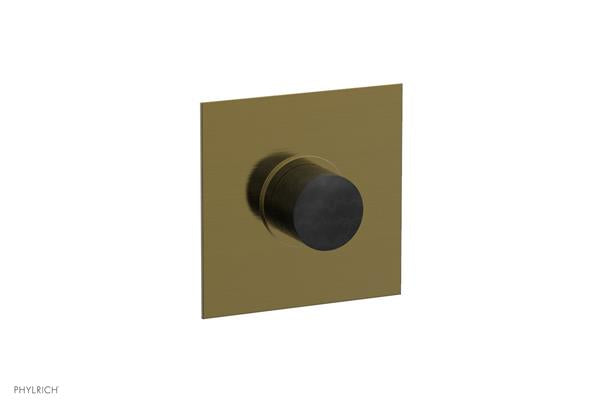 Phylrich - Basic II Mini Thermostatic Shower Trim Only Marble Handle Square Plate