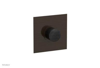 Phylrich - Basic II Mini Thermostatic Shower Trim Only Marble Handle Square Plate