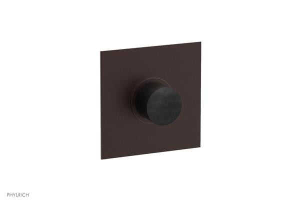 Phylrich - Basic II Mini Thermostatic Shower Trim Only Marble Handle Square Plate