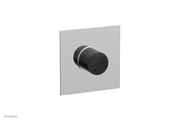 Phylrich - Basic II Mini Thermostatic Shower Trim Only Marble Handle Square Plate
