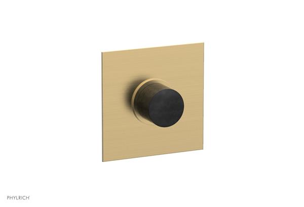 Phylrich - Basic II Mini Thermostatic Shower Trim Only Marble Handle Square Plate