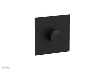 Phylrich - Basic II Mini Thermostatic Shower Trim Only Marble Handle Square Plate