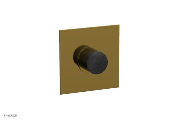 Phylrich - Basic II Mini Thermostatic Shower Trim Only Marble Handle Square Plate