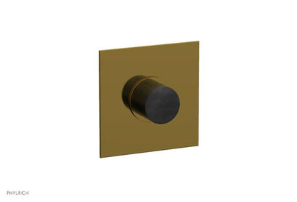 Phylrich - Basic II Mini Thermostatic Shower Trim Only Marble Handle Square Plate