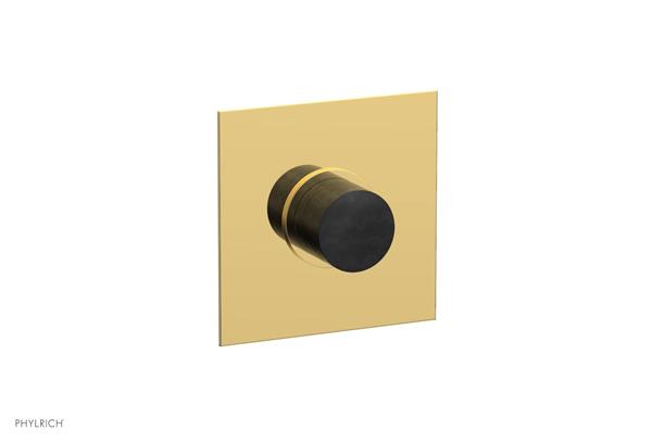 Phylrich - Basic II Mini Thermostatic Shower Trim Only Marble Handle Square Plate