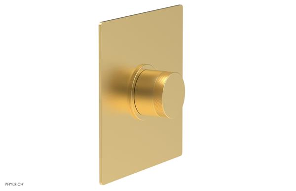 Phylrich - Basic II Square Shower Plate & Knurled Handle Trim Only