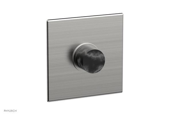 Phylrich - Basic II Square Shower Plate & Marble Handle Trim Only