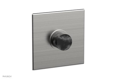 Phylrich - Basic II Square Shower Plate & Marble Handle Trim Only