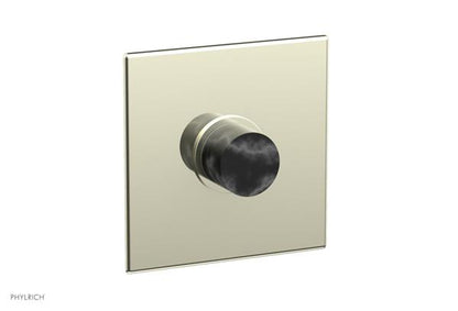 Phylrich - Basic II Square Shower Plate & Marble Handle Trim Only